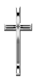 Silver Single Cross White